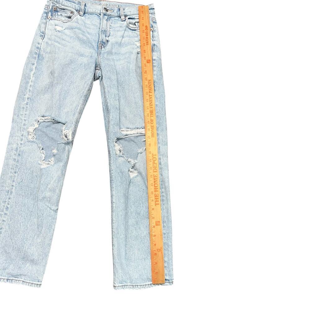 AMERICAN EAGLE Super High-Rise Ankle Straight Light Wash Jeans Size 4 - Picture 11 of 11